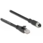 Tīkla kabelis DeLOCK 80594 M12 uz RJ-45 Cat5e 5m Melns