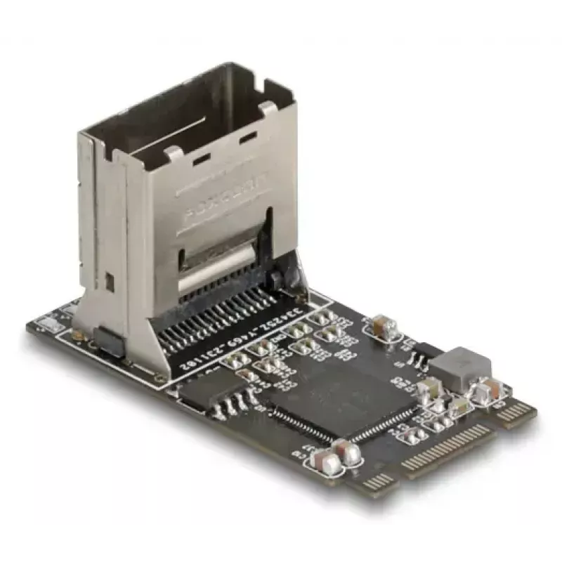 DELOCK iekšējā M.2–Mini-SAS adaptera karte 64260, M.2 resursdators, Mini-SAS izeja, JMicron JMB585, melna, LED