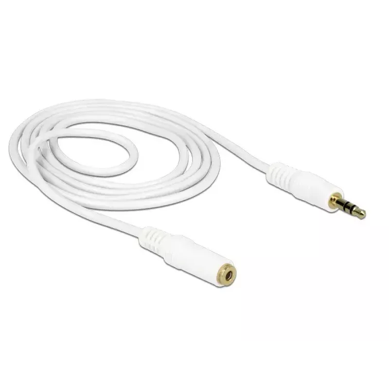 Audio kabelis 3,5 mm tēviņš uz mātīti DeLOCK 83765 1 m Balts
