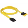 SATA kabelis DeLOCK 0.7m 2xSATAIII SATA 7-pin melns dzeltens