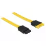 SATA kabelis DeLOCK 0.7m 2xSATAIII SATA 7-pin melns dzeltens