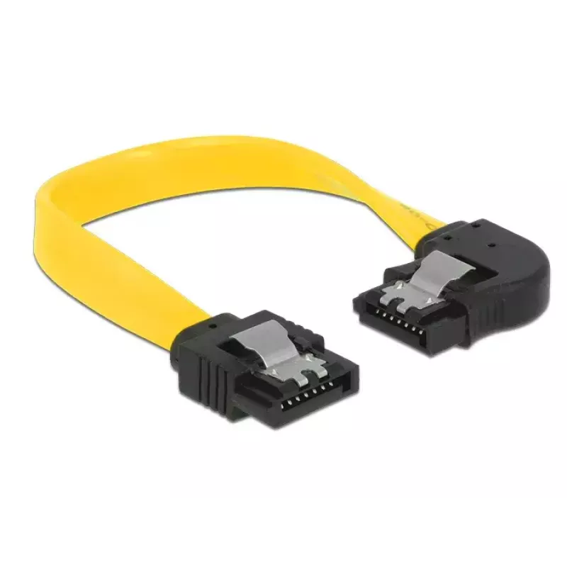 SATA kabelis DeLOCK 83957 0,1 m 7-pin melns dzeltens