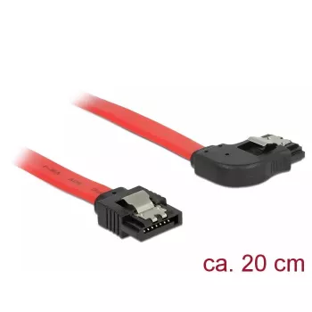 SATA kabelis DeLOCK 83967 0.2 m SATA 7-pin Melns Sarkans