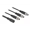 DC sadalītājkabelis DeLOCK 86572 5.5 x 2.1 mm 1 x sievišķais uz 3 x vīrišķais