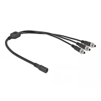 DC sadalītājkabelis DeLOCK 86572 5.5 x 2.1 mm 1 x sievišķais uz 3 x vīrišķais