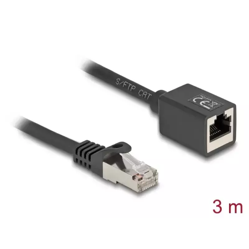 Tīkla kabelis DeLOCK 90317 RJ-45 Cat6a 3 m Melns