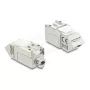 Keystone modulis DELOCK 90937 – RJ-45 Cat.6A ekranēts leņķveida 90°, plakana konstrukcija, balts