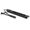 Strāvas sadalītājs RACK 19 1U QOLTEC PDU 16A 6xSCHUKO 1.8m