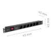 Strāvas sadalītājs RACK 19 1U QOLTEC PDU 16A 6xSCHUKO 1.8m