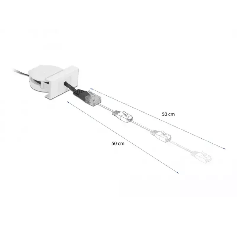 Tīkla ievelkamais kabelis DeLOCK Easy 45 Modulis RJ45 Cat.5e melns