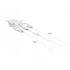 Kabelis DeLOCK Easy 45 modulis USB 2.0 3-in-1 ievelkams 0,5 m