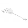 Kabelis DeLOCK Easy 45 modulis USB 2.0 3-in-1 ievelkams 0,5 m