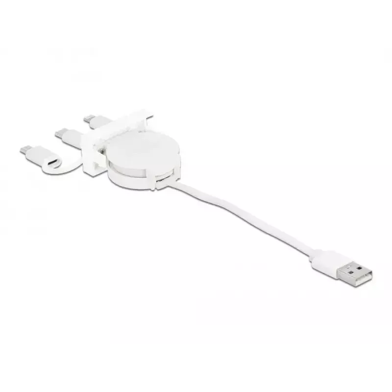 Kabelis DeLOCK Easy 45 modulis USB 2.0 3-in-1 ievelkams 0,5 m