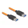 DeLOCK USB kabelis USB Type-A vīriešu uz USB Type-A vīriešu 1m 5 Gbps oranžs