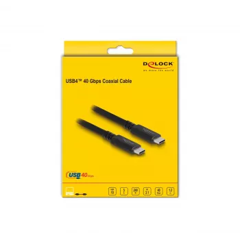 DeLOCK USB4 40 Gbps koaksiālais kabelis 1,2 m USB PD 3.1 240 W