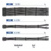 DELOCK PSU pagarinātāju kabeļu komplekts 30 cm, 6 gabalu, pīts (1×24‑pin ATX, 2×4+4‑pin EPS, 3×6+2‑pin PCIe) melns