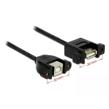 USB kabelis DeLOCK 1m USB 2.0-A/USB 2.0-B melns