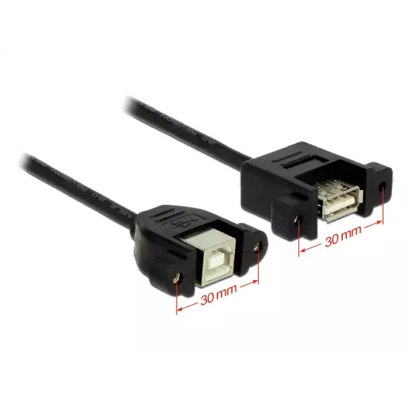 USB kabelis DeLOCK 1m USB 2.0-A/USB 2.0-B melns