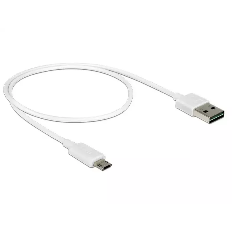 USB kabelis DeLOCK 84806 USB 2.0 0,5m USB A Micro-USB B Balts