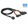 Kabelis DeLOCK 0.75m SFF-8643/U.2 SFF-8639+SATA