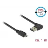 USB kabelis DeLOCK 85165 USB 2.0 1m USB A Micro‑USB B melns