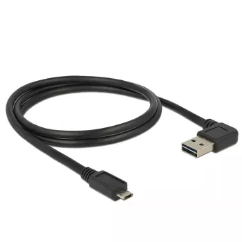 USB kabelis DeLOCK 85165 USB 2.0 1m USB A Micro‑USB B melns