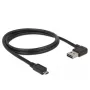 USB kabelis DeLOCK 85165 USB 2.0 1m USB A Micro‑USB B melns