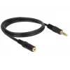 Audio kabelis 3,5 mm vīr.-siev. DeLOCK 83764 1 m melns