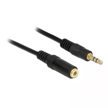 Audio kabelis 3,5 mm vīr.-siev. DeLOCK 83764 1 m melns
