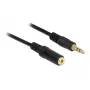Audio kabelis 3,5 mm vīr.-siev. DeLOCK 83764 1 m melns
