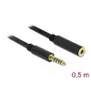Audio kabelis DeLOCK 85795 0,5m 4,4mm melns