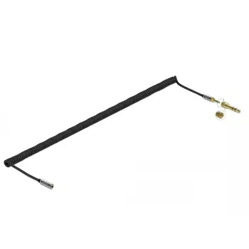 Audio pagarinātāja kabelis DELOCK 85834 — 3,5 mm vīrišķais uz 3,5 mm sievišķo, zeltīti kontakti, 5 m, melns