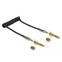 Audio kabelis DELOCK 85836 — 1 m, 3,5 mm spraudnis–spraudnis, zeltīti kontakti, AWG 28, melns