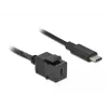 Keystone modulis DeLOCK 86398 plakans melns USB C