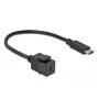 Keystone modulis DeLOCK 86398 plakans melns USB C