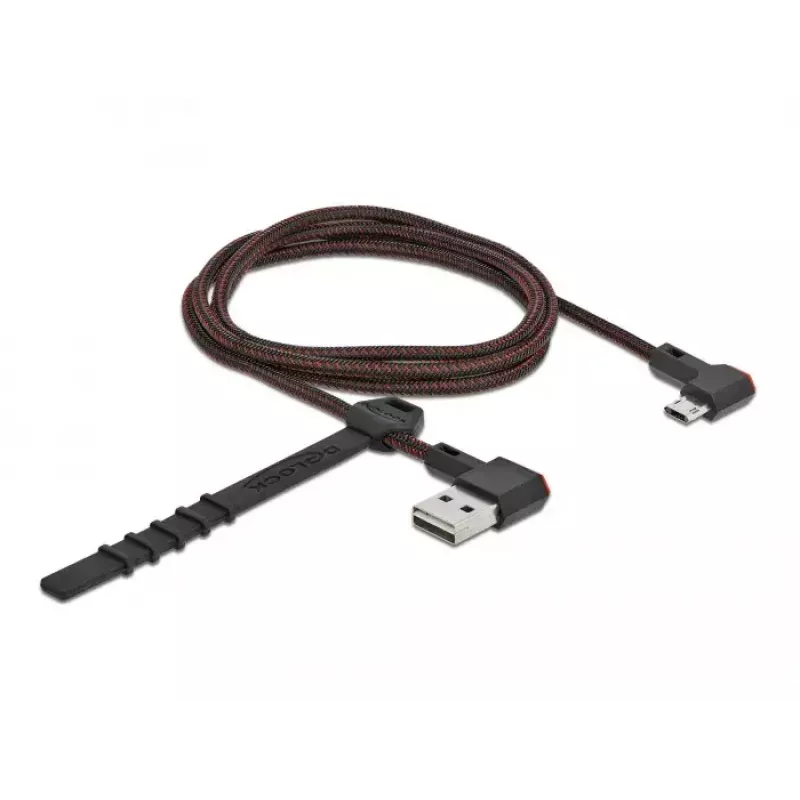 USB kabelis DeLOCK EASY-USB 2.0 Type-A uz Micro-B vīr. 1m melns