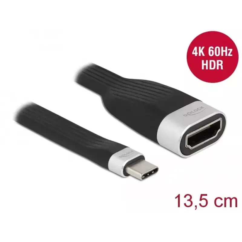 FPC plakanā lentes kabelis DeLOCK 86729 USB Type-C uz HDMI 4K 60Hz 0.135m