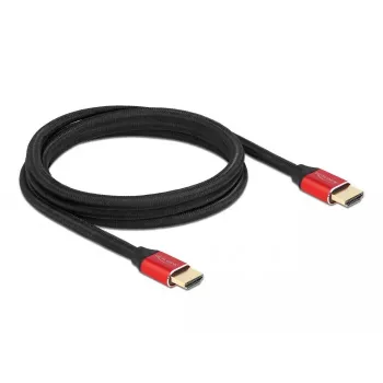 HDMI kabelis DeLOCK īpaši liels ātrums 48 Gbps 8K 60 Hz sarkans 2 m