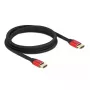 HDMI kabelis DeLOCK īpaši liels ātrums 48 Gbps 8K 60 Hz sarkans 2 m