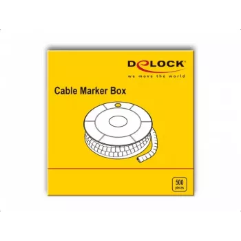 Kabeļu marķieris DeLOCK 18354 dzeltens plastmasa 500 gab.