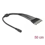 Kabeļa sadalītājs DeLOCK 86590 5.5 x 2.1 mm 1 x ligzda uz 5 x kontaktdakša pieskrūvējams