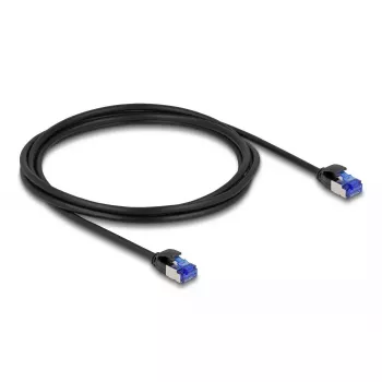 Tīkla kabelis DeLOCK RJ45 Cat.6A S/FTP plāns 2m melns