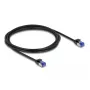 Tīkla kabelis DeLOCK RJ45 Cat.6A S/FTP plāns 2m melns