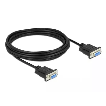 Seriālais kabelis DeLOCK 87784 Melns 5 m DB-9