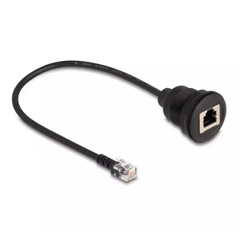 DeLOCK kabelis RJ12 spraudnis uz RJ12 ligzdu 30 cm melns
