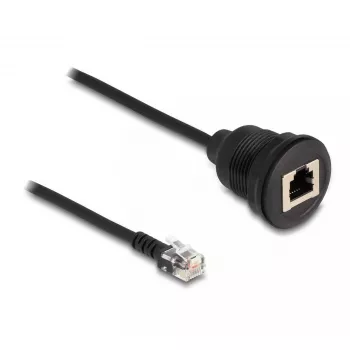 DeLOCK kabelis RJ12 spraudnis uz RJ12 ligzdu 30 cm melns