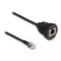 DeLOCK kabelis RJ12 spraudnis uz RJ12 ligzdu 30 cm melns
