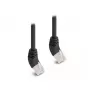 Tīkla kabelis DeLOCK RJ45 Cat.6A S/FTP 45° leņķa 0.25 m melns