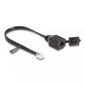 DeLOCK kabelis RJ12 spraudnis uz RJ12 ligzdu 20 cm melns