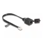 DeLOCK kabelis RJ12 spraudnis uz RJ12 ligzdu 20 cm melns